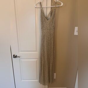 Abercrombie Sage Green Maxi Dress with Pockets – Size Small